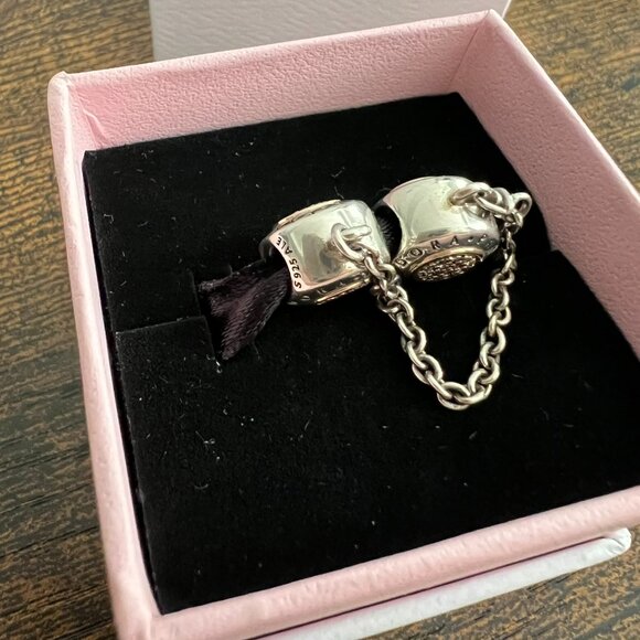 NIB PANDORA Signature Safety Chain Item #796269CZ - Picture 4 of 4